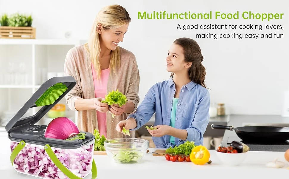 Description Picture 2 of item12/22 in 1 Multifunctional Vegetable Chopper Onion Grater Carrot Potato Shredder Fruit Slicer Garlic Chopper Kitchen Gadget Tool