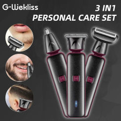 G-Wekliss 3 in 1 USB Rechargeable Cordless Professional Electric Nose Hair Clipper For Men