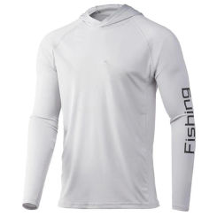 Hooded Fishing Shirt Long Sleeves UV Protection Man Outdoor Summer Camouflage Moisture Wicking Jersey Fishing Clothing