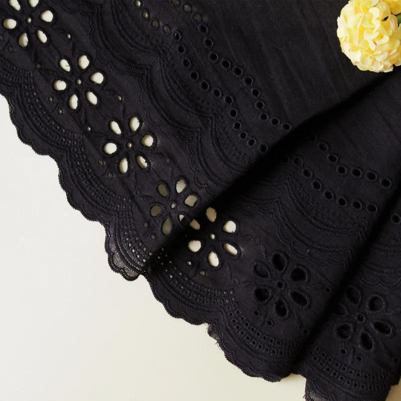 Description Picture 3 of itemCotton Embroidery Lace Trim, Sewing Accessories, 21cm Wide, DIY Handmade Skirt, Bedding Curtains, Lace Fabric, 2Yards Colors