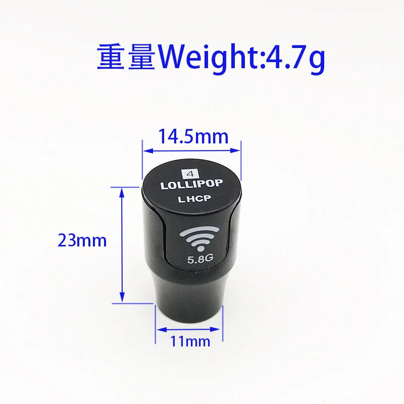 Description Picture 3 of itemSuper Mini Stubby Lollipop4 5.8G 2.5dBi High Gain LHCP Antenna SMA RP-SMA for Caddx VISTA Digital HD DJI Air Unit FPV System