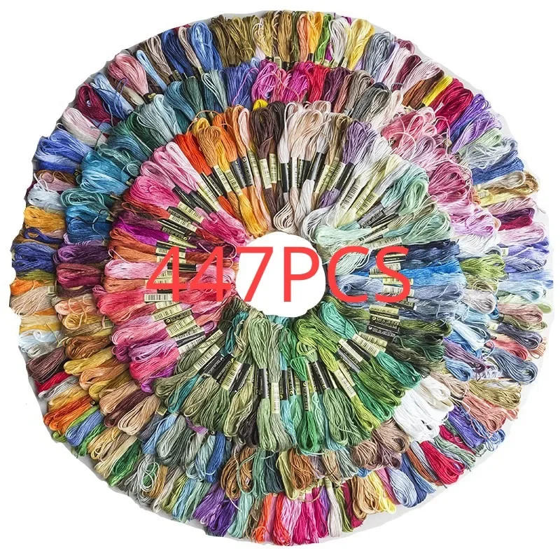 Description Picture 2 of itemCross Stitch Cotton Embroidery Thread Floss, Sewing Skeins Craft, Similar to DMC, New Cross Stitch, Not Repeat, 2023, 12, 24, 36