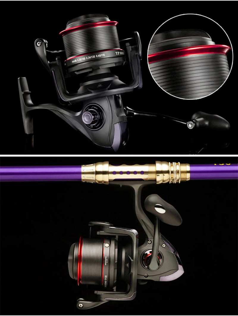 Description Picture 5 of item2.4m-5.4m High Carbon Fiber Telescopic Fishing Rod and Reel Combo Set Carp Super Hard Rock Long Throwing Sea Pole Spinning Reels