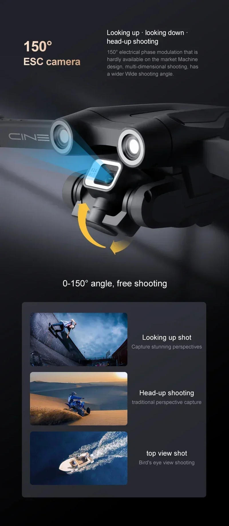 Description Picture 3 of itemFor Xiaomi Z908Max Drone 8K 5G GPS Professional HD Aerial Photography Dual-Camera Omnidirectional Four Axis Obstacle Avoidance