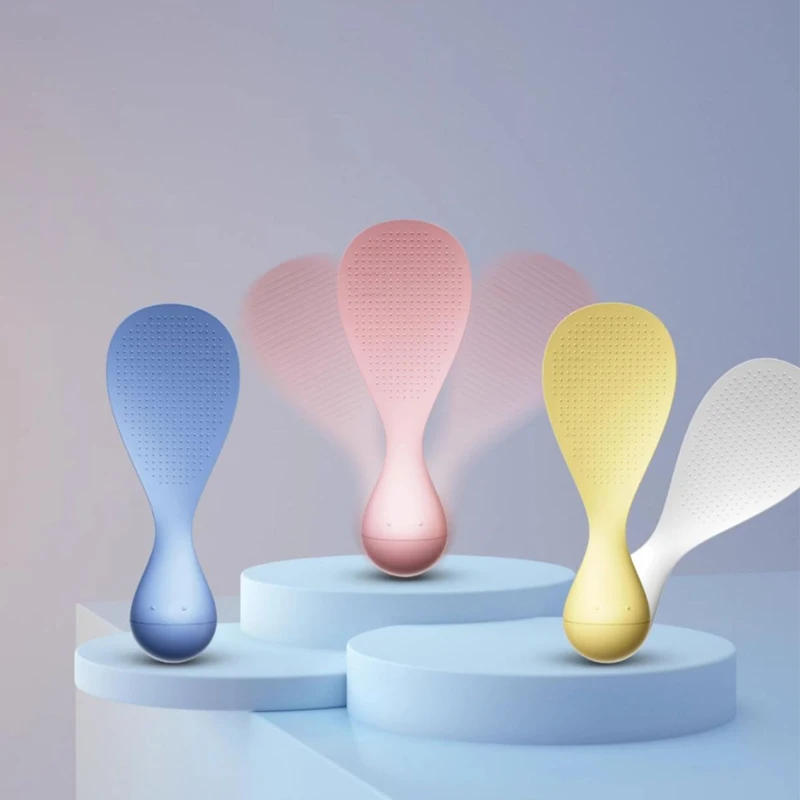 Description Picture 2 of item1PC Tumbler Rice Spoon Stand Up Non-stick High Temperature Resistant Rice Spoon Kitchen Tableware Cooking Spoons Easy to Clean