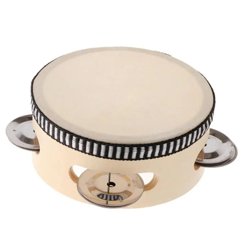 Description Picture 5 of item4inch Hand Held Tambourine Percussion Drum hand drum Kids Musical Children Percussion Instrument Educational Toys