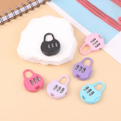 Color Mini Password Padlock Trolley Case Password Lock Student Dormitory Cabinet Password Lock Backpack Zipper Lock