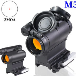 M5 Red Dot Sight 2MOA Reticle for Hunting Airsoft Optical Scope with Quick Disassembly Full Markings 1X22mm Compact Riflescopes