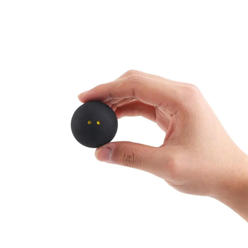 Description Picture 4 of itemBlack Professional Squash Rackets Racquet Sports Two-Yellow Dots Squash Ball Low Speed Ball Rubber Balls