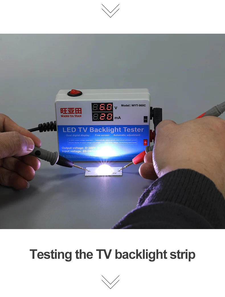 Description Picture 6 of itemLED tester  0-300V Output LED TV Backlight Tester Multipurpose LED Strips Beads Test Tool Measurement Instruments Gift Crowbar