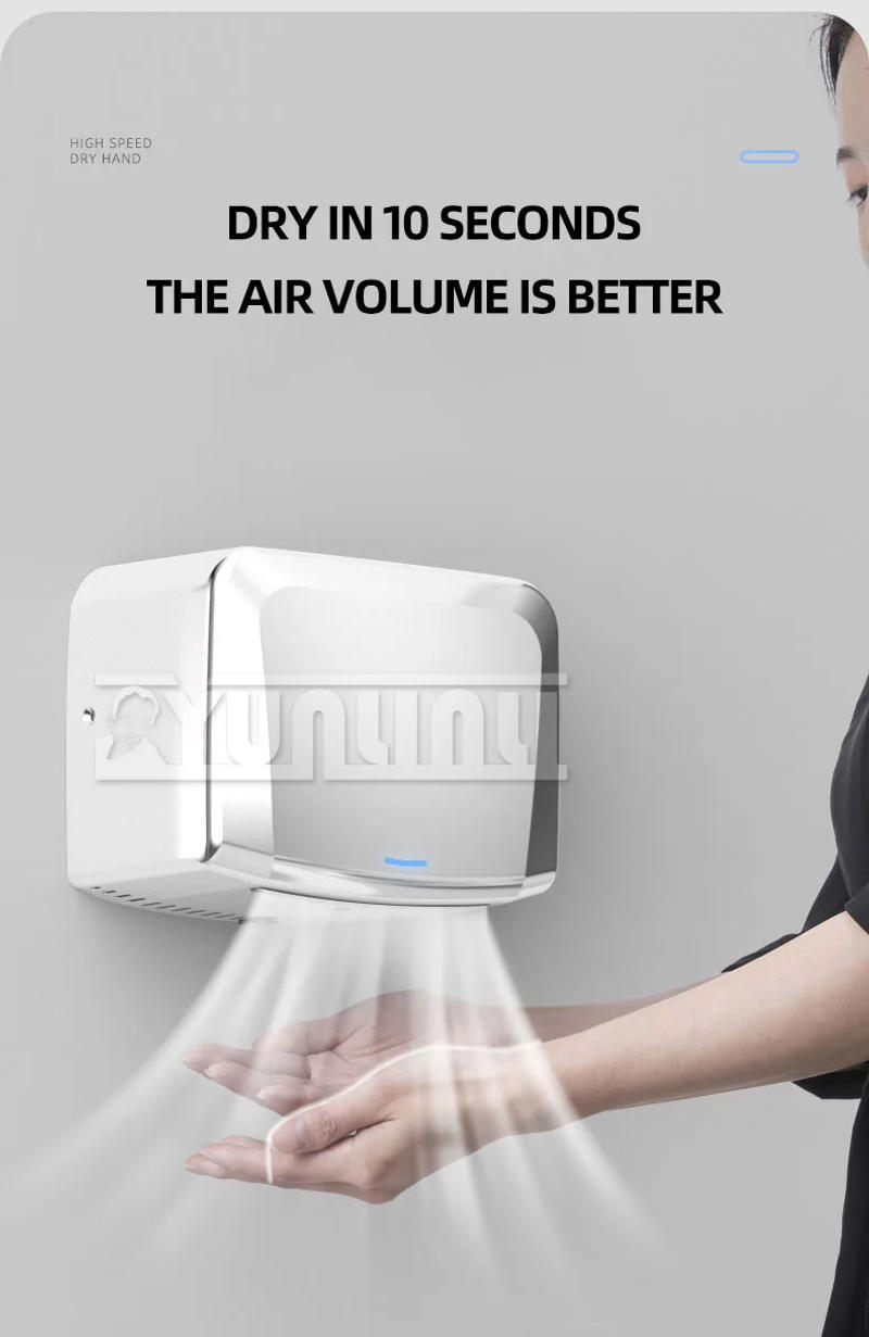 Description Picture 3 of itemHotel Automatic Stainless Steel Hand Dryer Electric Hands Drying Machine Hand Dryer for Bathroom