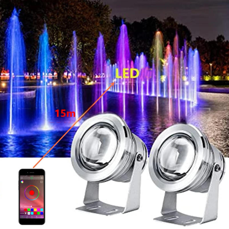 Description Picture 3 of itemLED Underwater Pond Light Remote Control Colored RGB IP68 Waterproof Landscape Spotlights For Garden Aquarium Pond Fountain