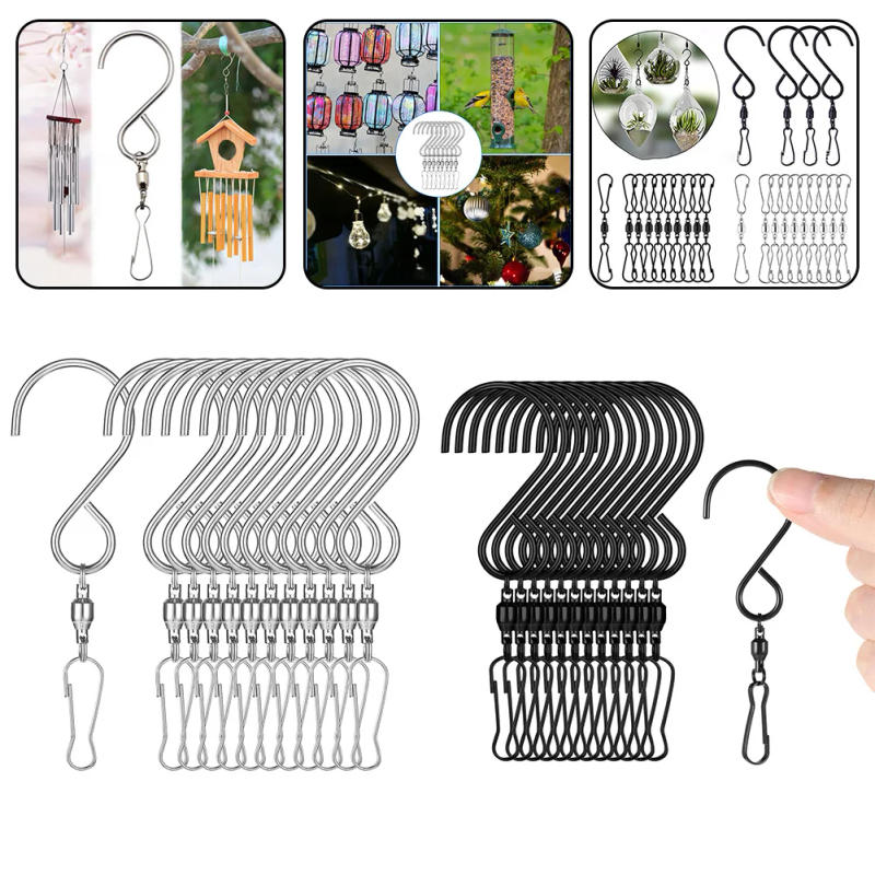 Description Picture 2 of itemRotating Hanging Hook Garden Metal Swivel Hook Patio Decoration Sturdy Metal Construction Weather-resistant Wide Range Of Uses