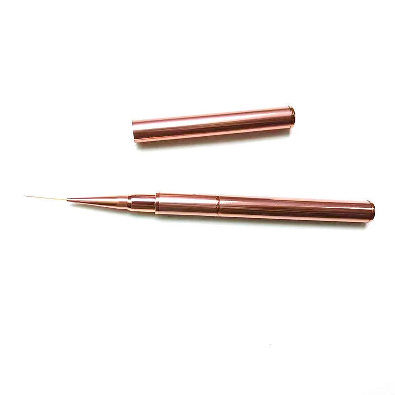 Description Picture 4 of item1pcs Rose Gold Liner Brush Dual End 15mm 20mm French Long Strip Line Painting Gel Polish Drawing Pen Manicure Accessories Tools