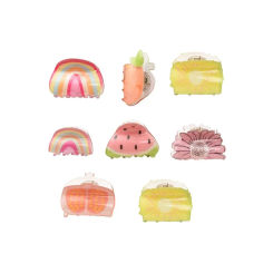 Retro Lemon Fashion Design Carrot Watermelon Korean Style Hair Clip Rainbow Barrettes Fruit Hair Claw Women Hair Accessories