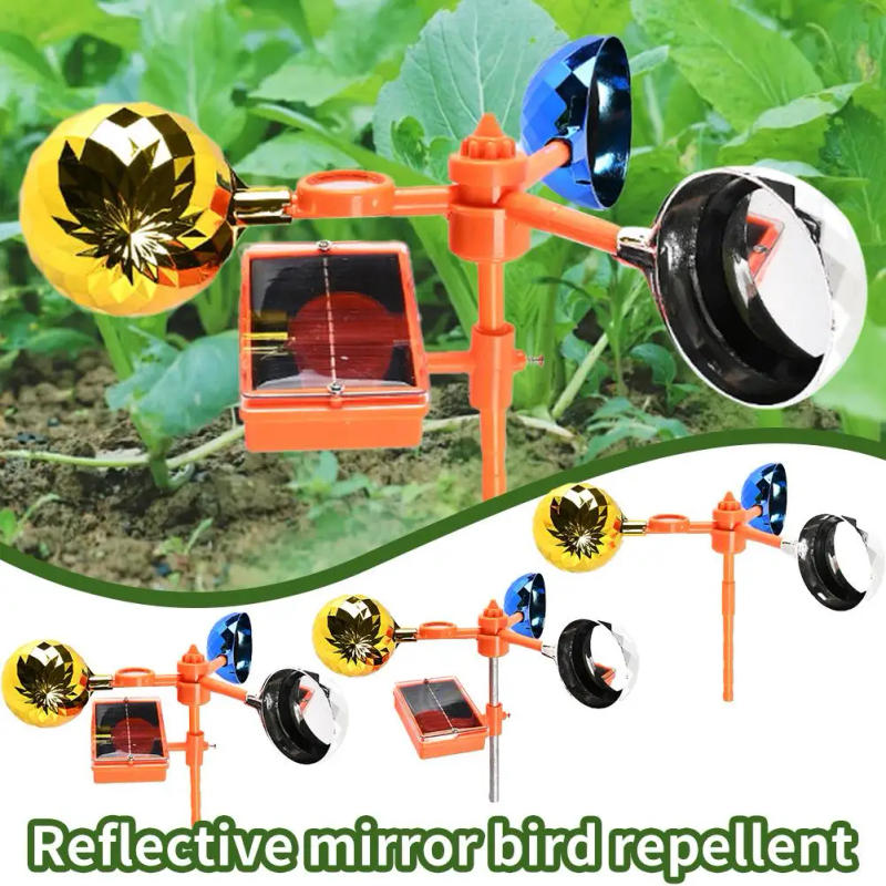 Description Picture 2 of itemSolar Energy Bird Repelling Device Farm Orchard Bird Scaring Device Wind Reflective Voice Crop Garden Protection Ponds Outdoor
