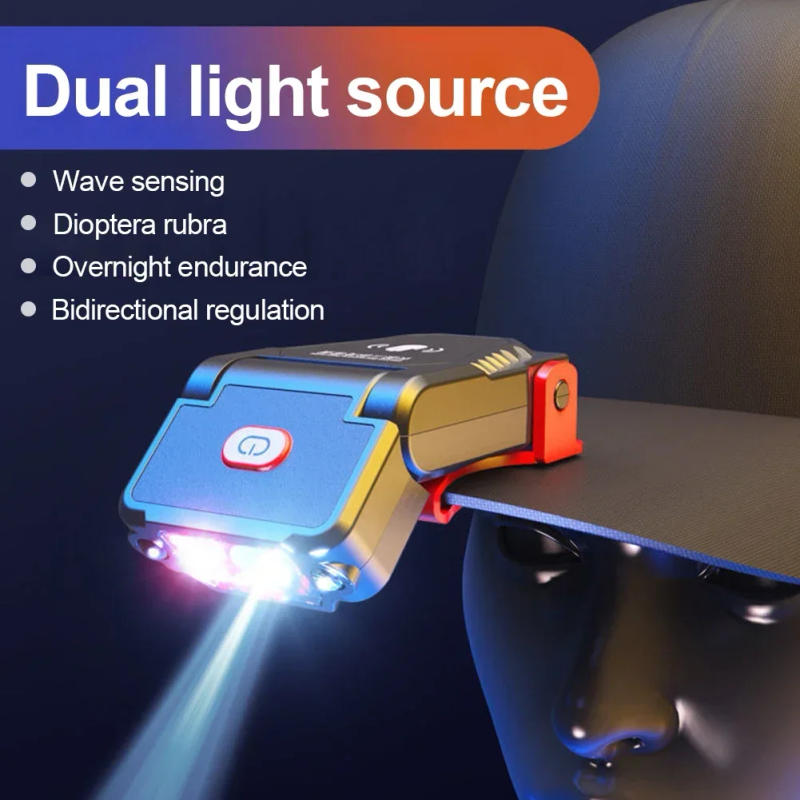 Description Picture 2 of itemMini Sensor LED Headlamp Adjustable Angle Hat Cap Clip Lights Waterproof USB Rechargeable Lamp Outdoor Camping Fishing Headlight