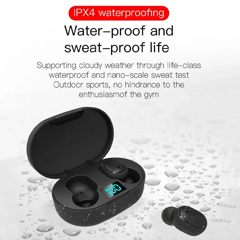 Description Picture 4 of itemE6S TWS Bluetooth Earphones Wireless Bluetooth Headset Noise Cancelling Headsets With Microphone Headphones For Xiaomi Redmi