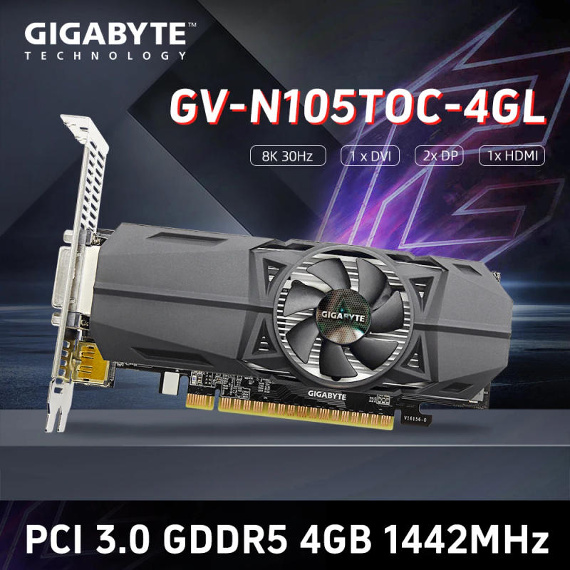 Description Picture 2 of itemGIGABYTE GeForce GTX 1050Ti OC Low Profile 4G Video Card  GTX 1050Ti GTX1050 NVIDIA 14nm GDDR5 4GB PCI Express 3.0 16X 128bit