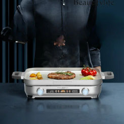 BBQ Multifunctional Cooking Pot Korean Barbecue Oven Hot Pot Barbecue Pan Induction Cooker