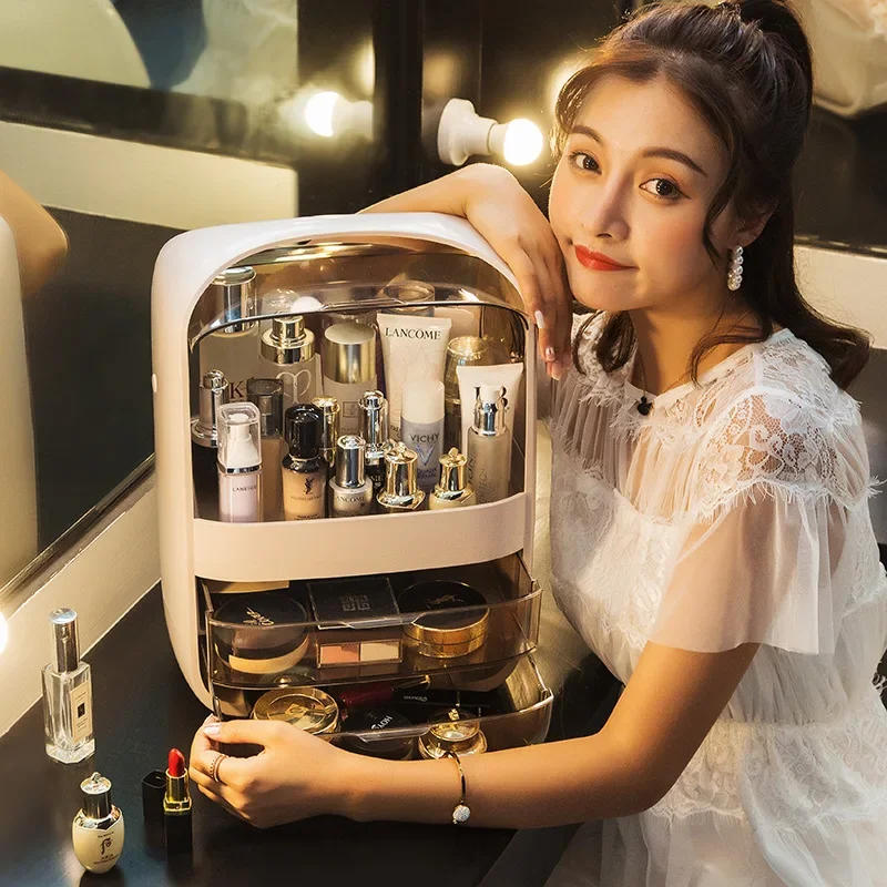 Description Picture 4 of itemBig Capacity Waterproof Cosmetic Storage Box - Dustproof Jewelry Makeup Organizer - Home Skin Care Makeup Storage Drawer