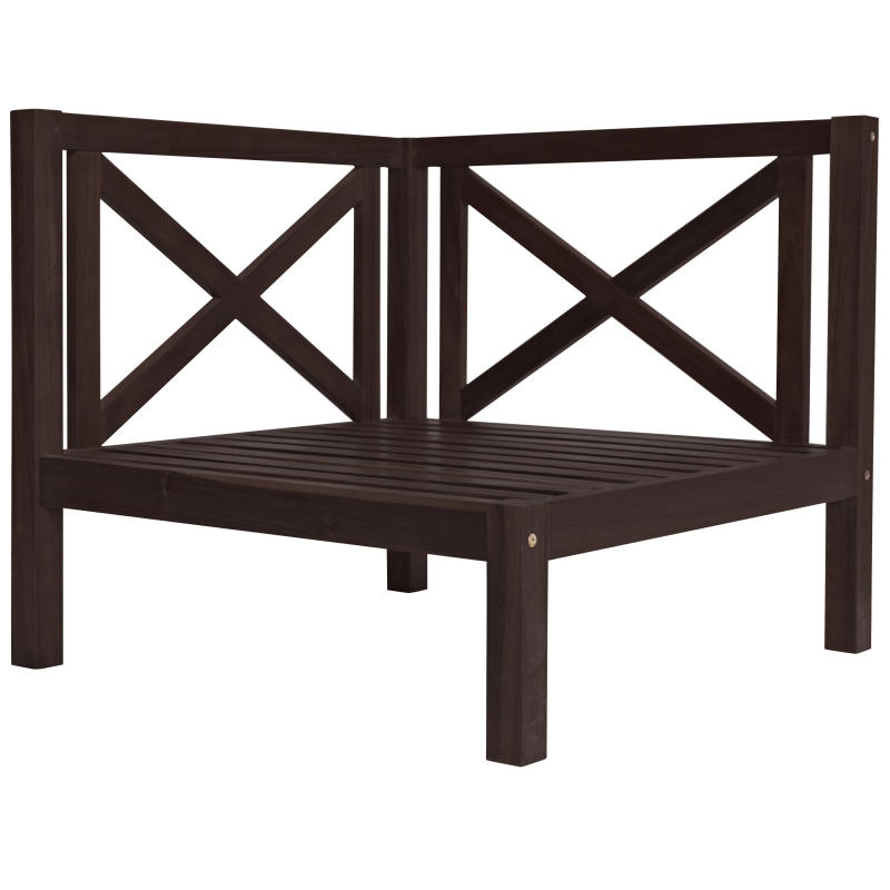 Description Picture 5 of itemOutdoor furniture Set Wood Patio Backyard 4-Pc Sectional Seating Group with Cushions and Table X-Back Sofa Set for Small Places