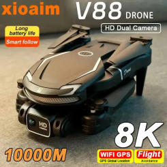 For Xiaomi New V88 Drone 8K Professional HD Aerial Photography 5G GPS Remote Control Aircraft HD Dual Camera Quadcopter Toy UAV