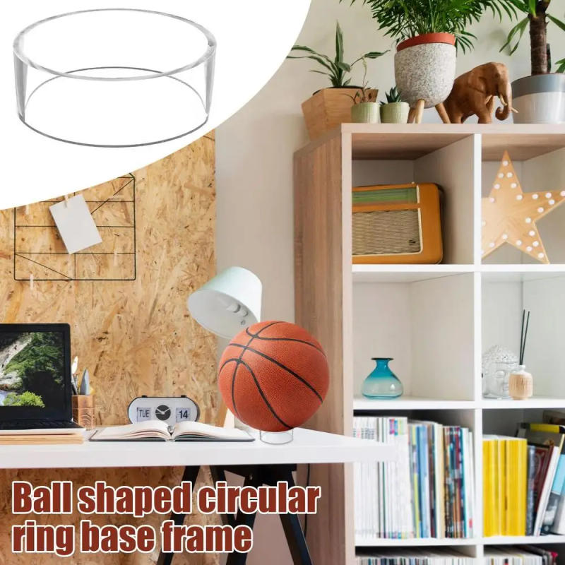 Description Picture 4 of itemAcrylic Ball Stand Holder Round Ring Ball Holder Football Stand Basketball Holder Ball Display Holder For Basketball Volleyball
