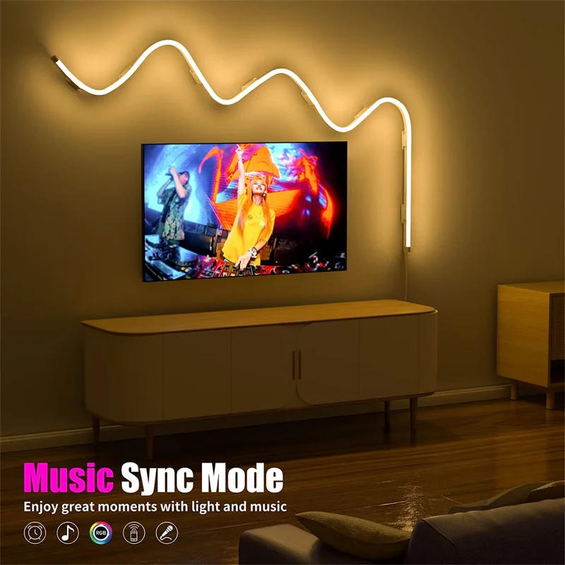 Description Picture 6 of itemTuya Neon Rope Lights, RGBIC LED Neon Rope Light Strip With Remote Music Sync Smart App Lamp Works with Alexa Google Assistant
