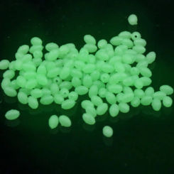 100pcs Luminous Beads 3*4mm/6*8mm/8*12mm Fishing Space Beans Round Float Balls Light Glowing For Outdoor Fishing Tool Parts Set