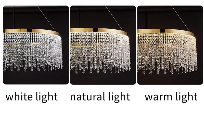 Description Picture 5 of itemModern Living Room Luxury Chandelier Nordic Crystal Ceiling Pendant Lights Home Decor Dining Room Kitchen Light Led Fixture Gold