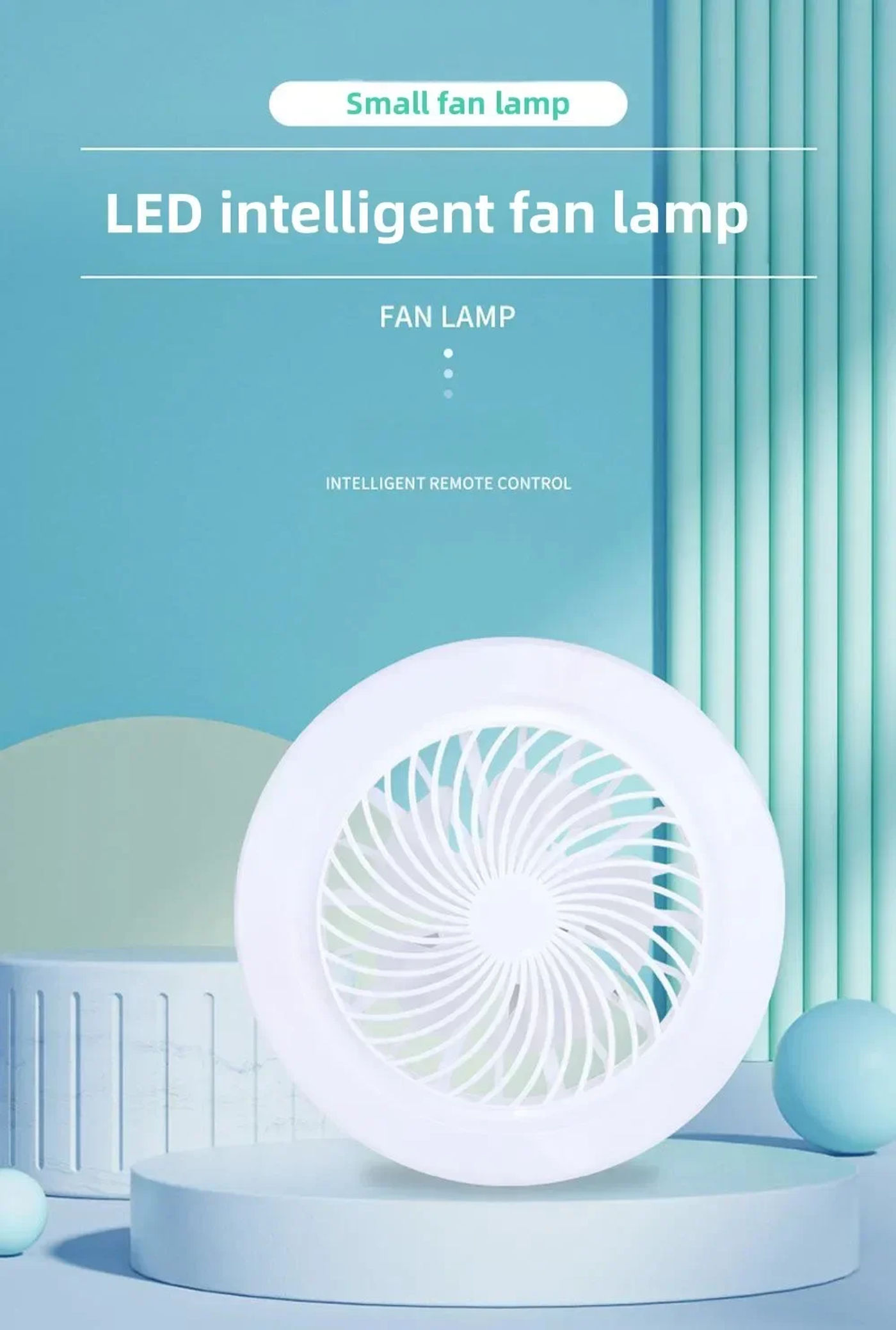 Description Picture 2 of item2-in-1 Three-speed Mode LED Fan Light With Remote Control E27 AC85-265V Lighting Base For Bedroom Living Room Light Fan Ceiling