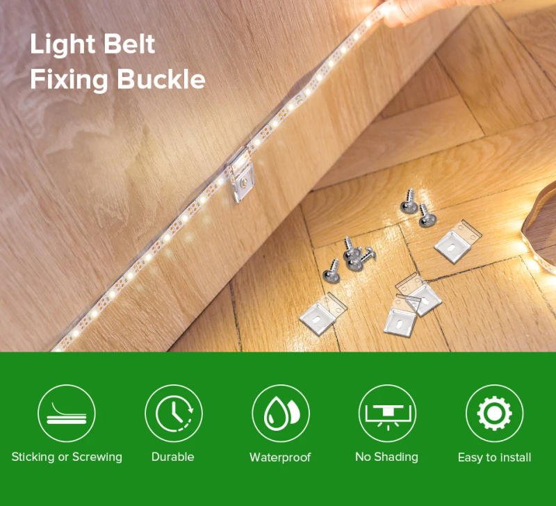 Description Picture 2 of item10 Pcs Clip with Screw for 10mm PCB LED Light Strip WS2812B WS2811 FCOB COB SK6812 RGBW Wire Bundle Holder Tie Mount Connectors