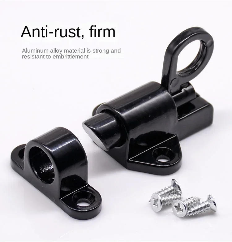 Description Picture 4 of itemWindow Gate Security Pull Ring Spring Bounce Door Bolt Aluminum Latch Lock White