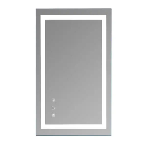 Description Picture 5 of itemBathroom Mirror with Led Light Glass Mirror Square Touch LED Anti-fog Easy to install Tricolor Dimming Lights 40*24"[US-W]