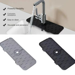 Fixtures Home Kitchen Accessories Suitable for Sink Sponge Drain Rack Faucet Splash Guard Kitchen Dish Drainer Silica Gel Sinks