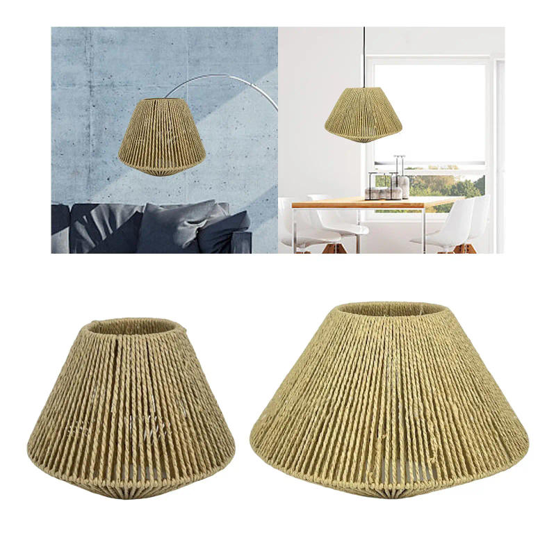 Description Picture 4 of itemCountry Style Handwoven Lampshade Chandelier Light Cover Removable for Decor