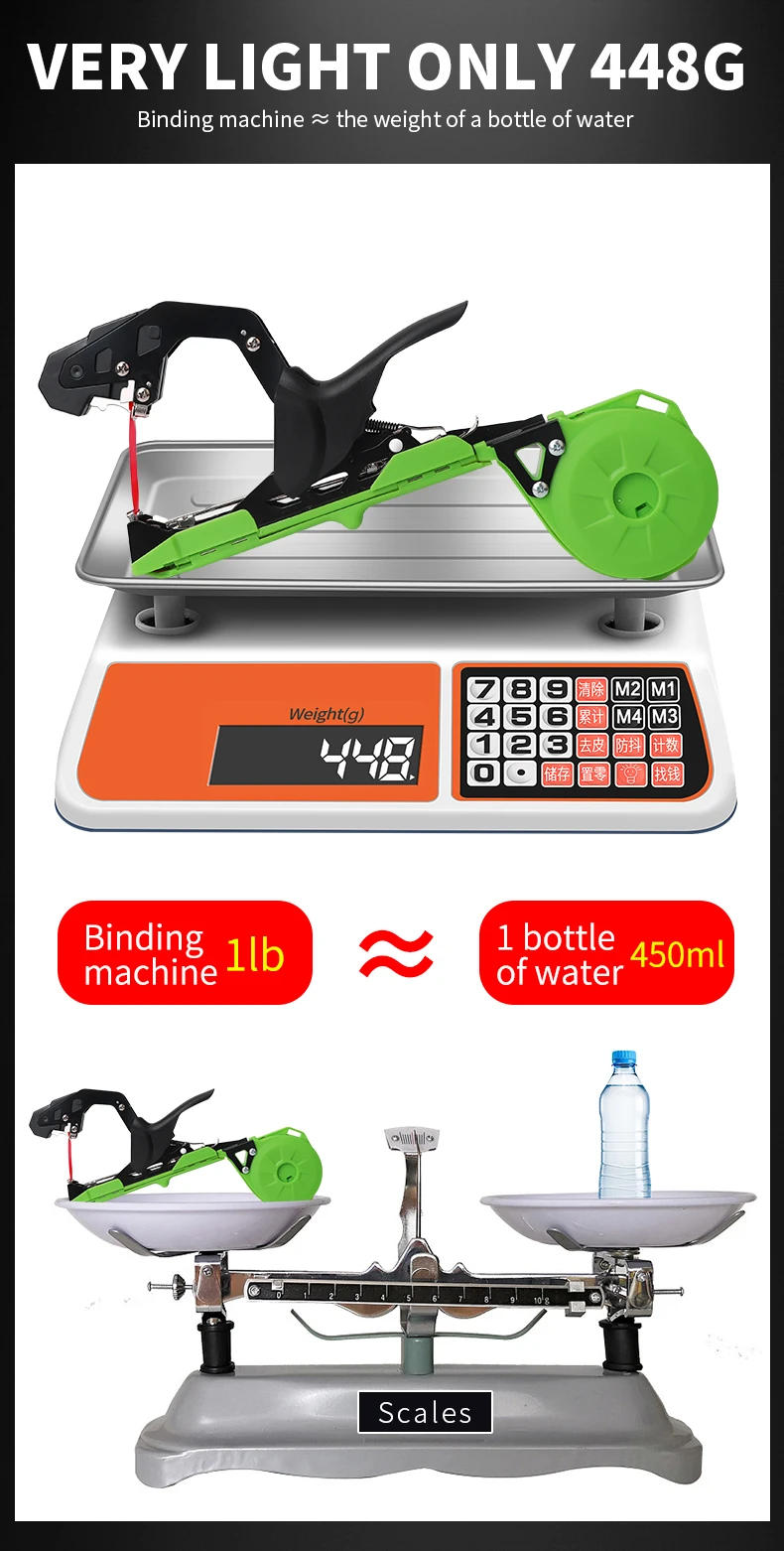 Description Picture 5 of itemOnnfang Garden Hand Tying Machine Plant Lightweight Garden Tools Plant Tape tool for Vegetables Grapes Tomatoes Cucumbers Garden