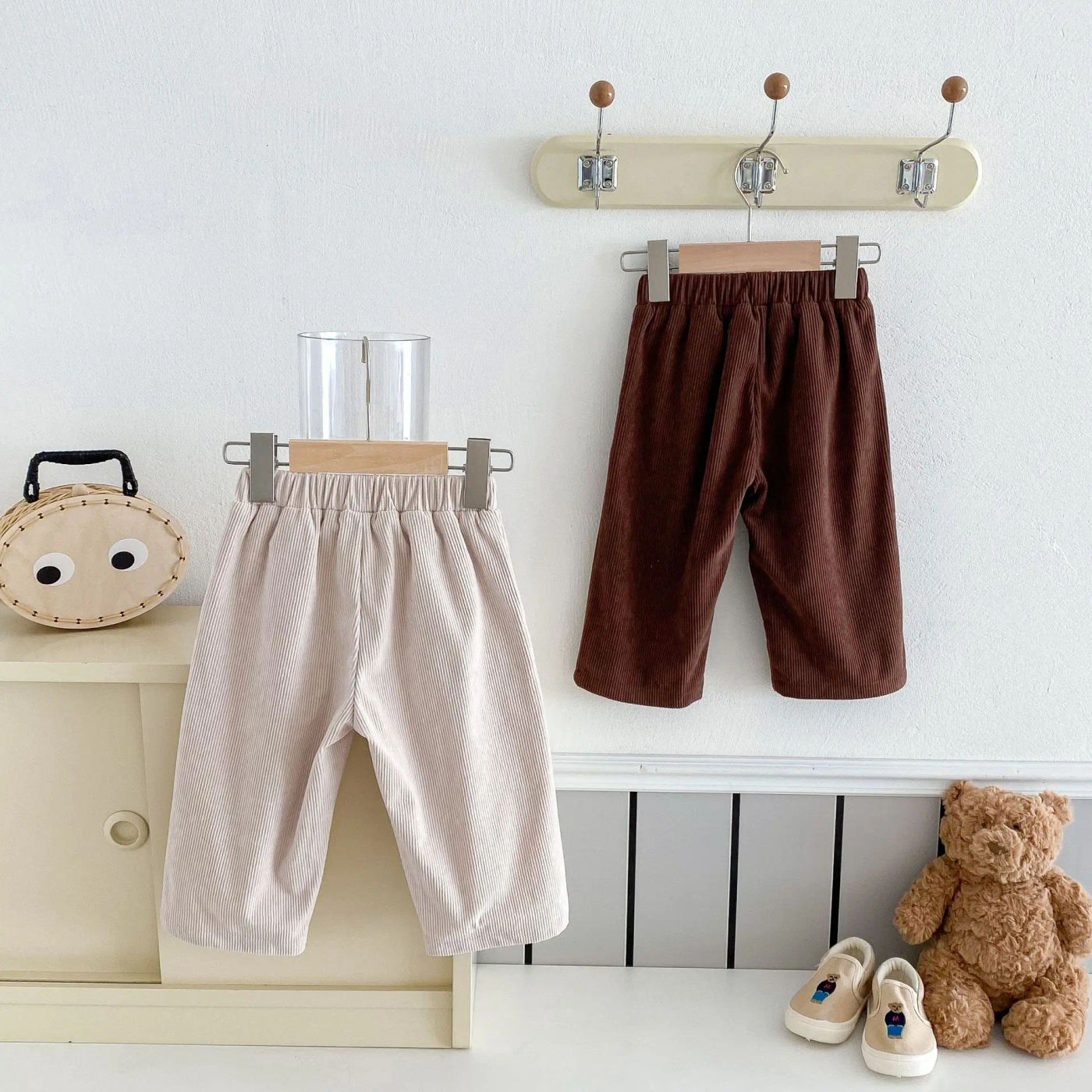 Description Picture 4 of itemAutumn New Corduroy Kids Pants Cotton Soft Toddler Trousers 1-6Y Solid Color Loose Fit Children Clothes