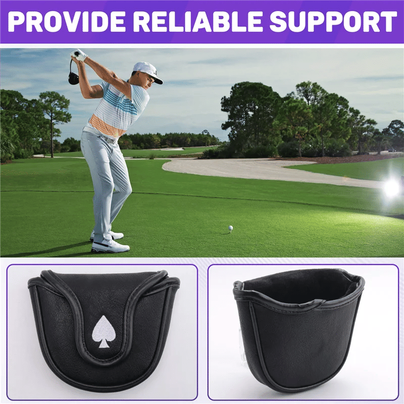 Description Picture 4 of itemRTSHE-Putter Cover Headcover Mallet Putter Head Cover Magnetic Club Protective Case Fits Gift For Men Golfer