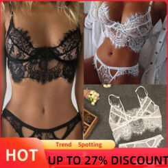 Sexy Lingerie Women's Underwear Set Eyelash Lace Brassiere Lingerie Set Sex Lace Bralette Bra And Panty Set Panties