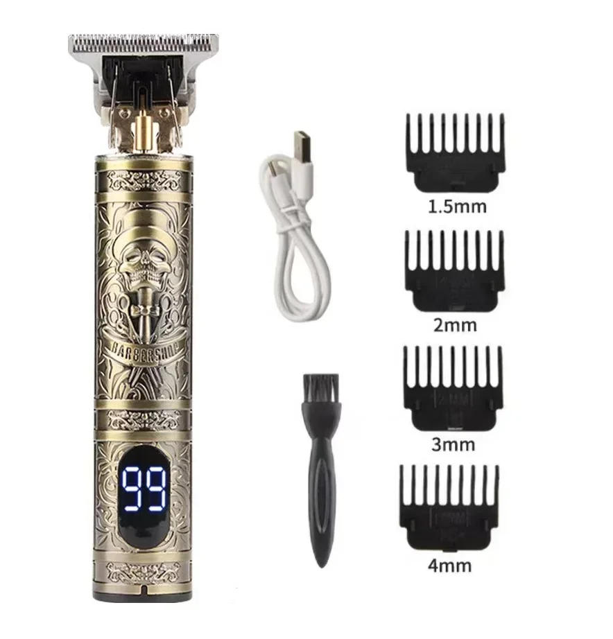 Description Picture 6 of itemElectric Hair Trimmer T9 Vintage Hair Cutting Machine Digital Display Beard Shaver Trimmer USB Charging Hair Clipper Barber