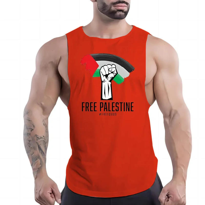 Description Picture 5 of itemBreathable Tank Top Men Clothing Fashion Leisure Summer Y2k Fnaf Gym Outdoor Basketball Print Sport Sleeveless Shirt Quick Dry