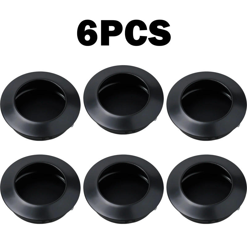 Description Picture 6 of item6PC Door Handles Stainless Steel Recessed Invisible Handle Cabinet Pulls Fire Proof Door Disk Room Round Ring Handle Pull
