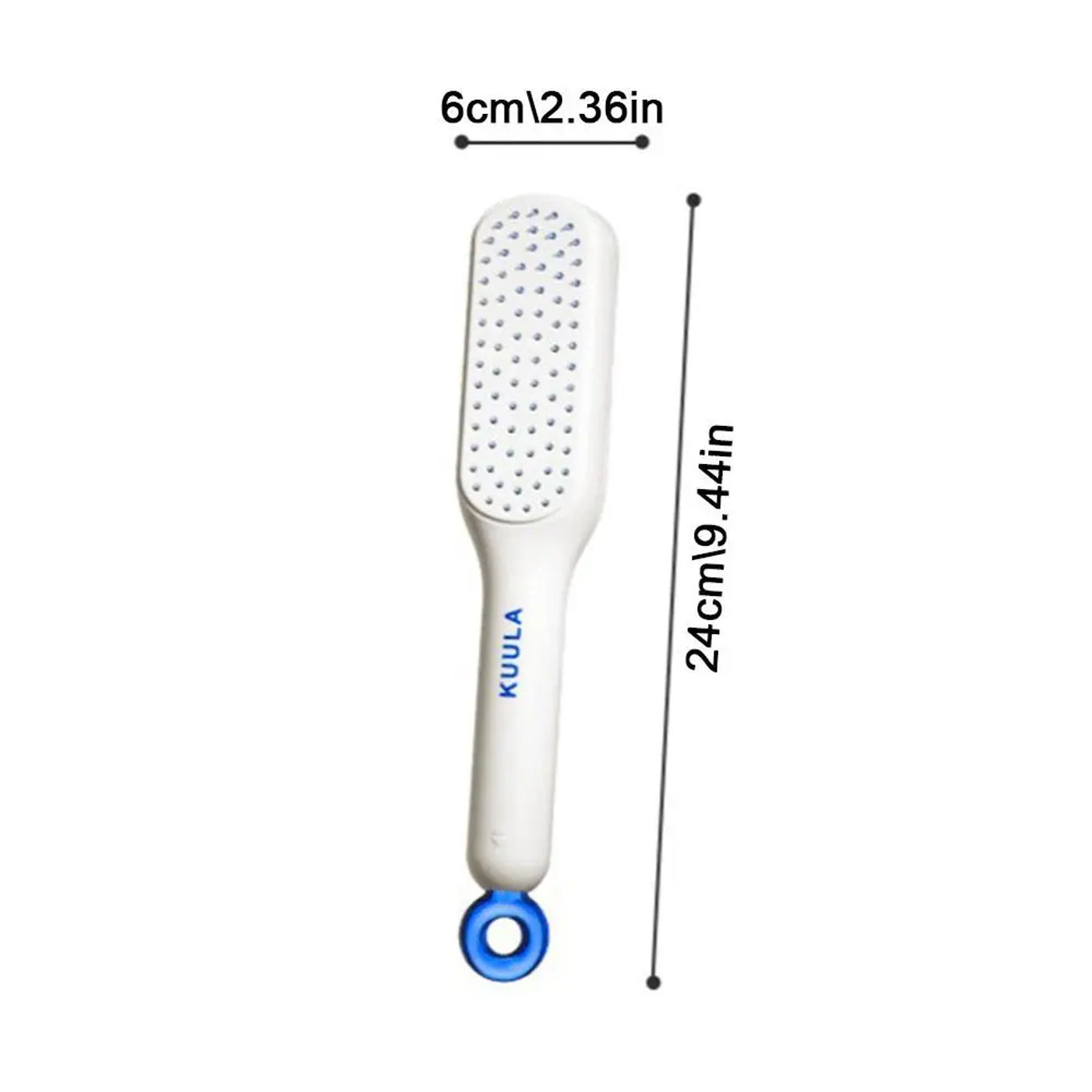 Description Picture 6 of itemRetractable Comb Self-cleaning Hair Brush Anti-static Massage Comb For Women Smooth Hair Self Cleaning Hair Brush Z4q2