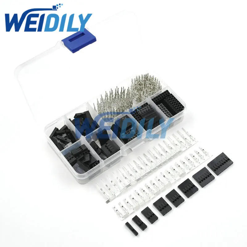 Description Picture 2 of item310PCS Dupont Wire Jumper Pin Header Connector Housing Kit Male Crimp Pins+Female Pin Connector Terminal Pitch With Box New