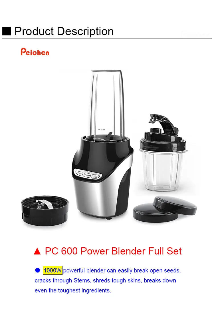 Description Picture 4 of item1000W powerful adjustable speed household kitchen blender smoothies top quality blender