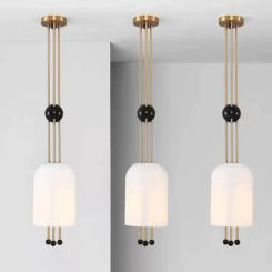 Lantern Pendant Lamp Single Head Glass industrial vintage decoration light For Creative Living Room Hotel designer pendant lamp