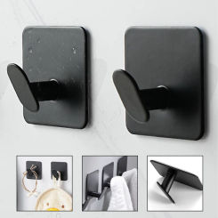 1/3/5/10pcs Stainless Steel Hooks Adhesive Wall Hook Bathroom Towel Holder Hardware Key Rack Multi-Purpose Kitchen Organizer