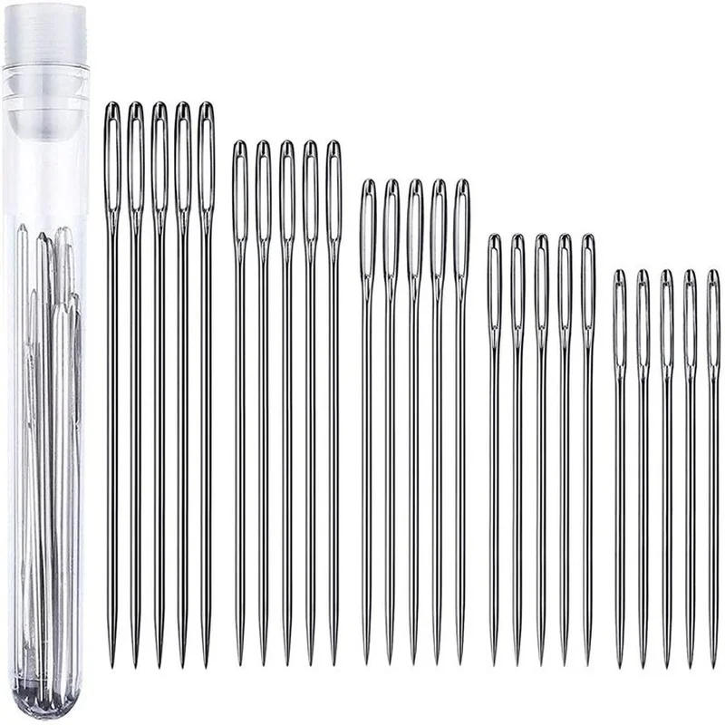 Description Picture 2 of itemKnitters Wool Large Eye Blunt Needles Leather Sewing Needle Gold Needle Embroidery Tapestry Hand Sewing Tools Crochet Kit